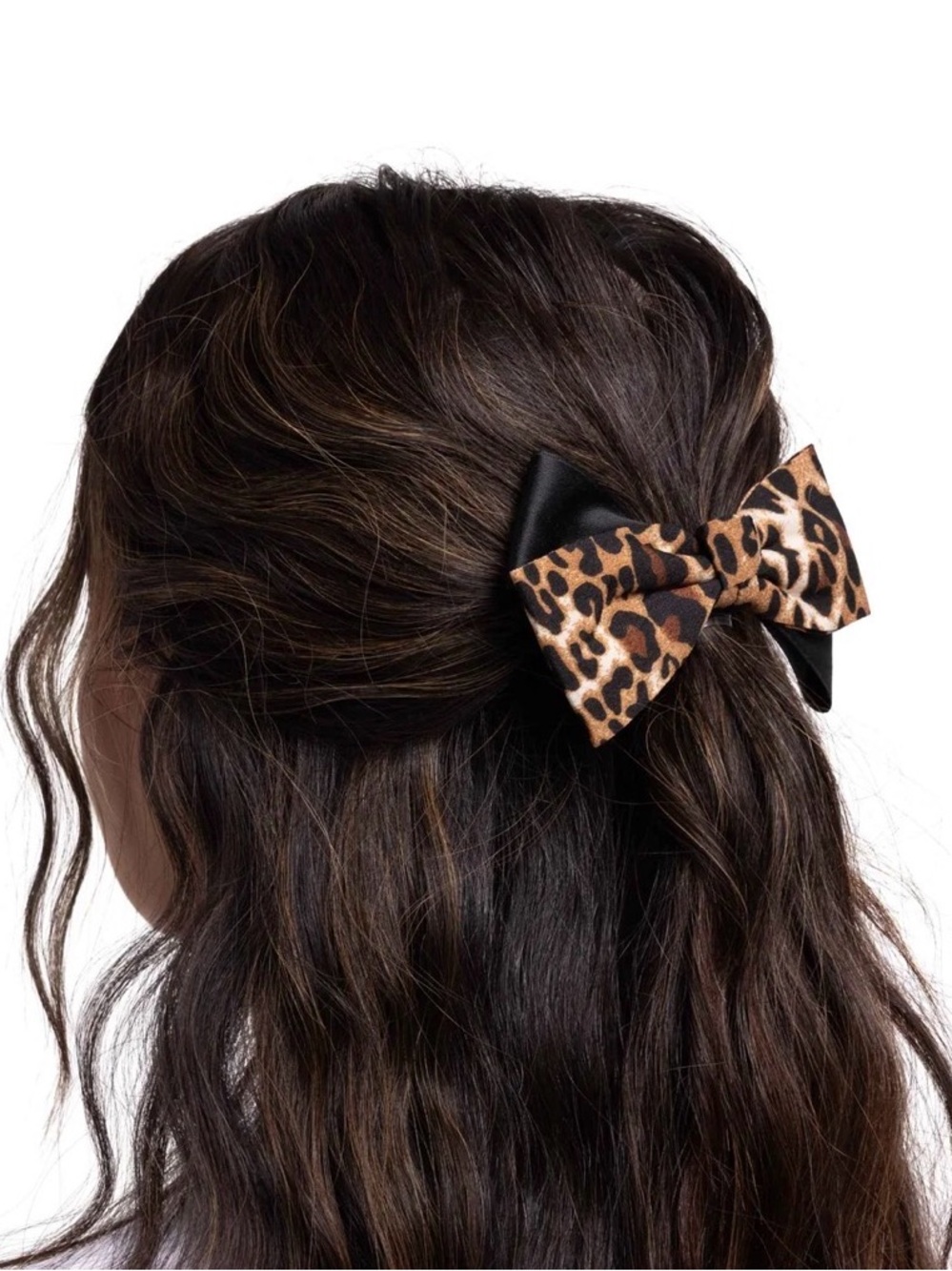 CHASING CHEETAH - BROWN ANIMAL PRINT BOW HAIR CLIP - PAPARAZZI